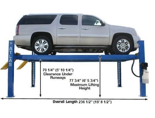 Atlas 412 12,000 lbs Commercial 4 Post Lift ATEATTD-412