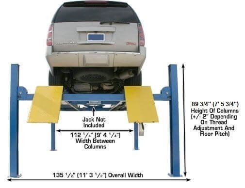 Atlas 412 12,000 lbs Commercial 4 Post Lift ATEATTD-412