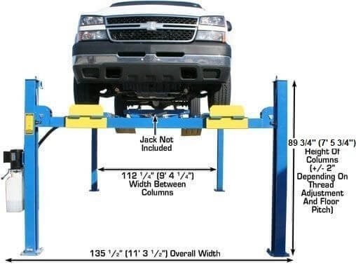 Atlas 412 12,000 lbs Commercial 4 Post Lift ATEATTD-412