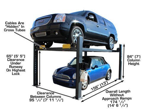 Atlas 408SL Super Deluxe 4-Post Lift