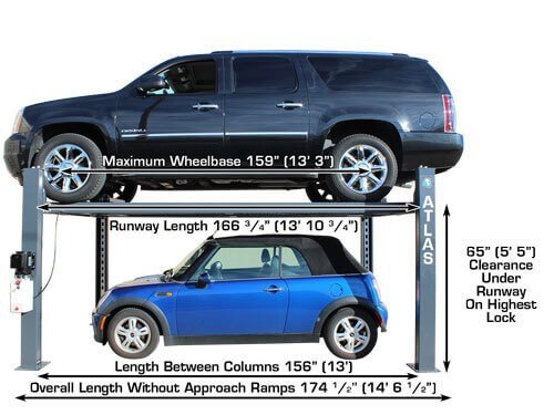 Atlas 408SL Super Deluxe 4-Post Lift