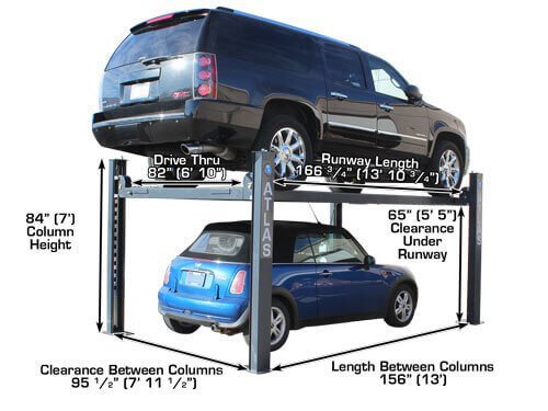 Atlas 408SL Super Deluxe 4-Post Lift