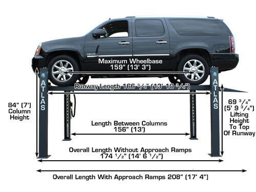 Atlas 408SL Super Deluxe 4-Post Lift