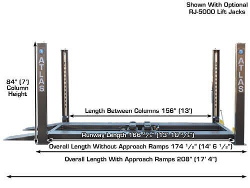 Atlas 408SL Super Deluxe 4-Post Lift