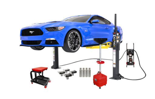 Maxjax m6k portable two-post garage lift – supreme package