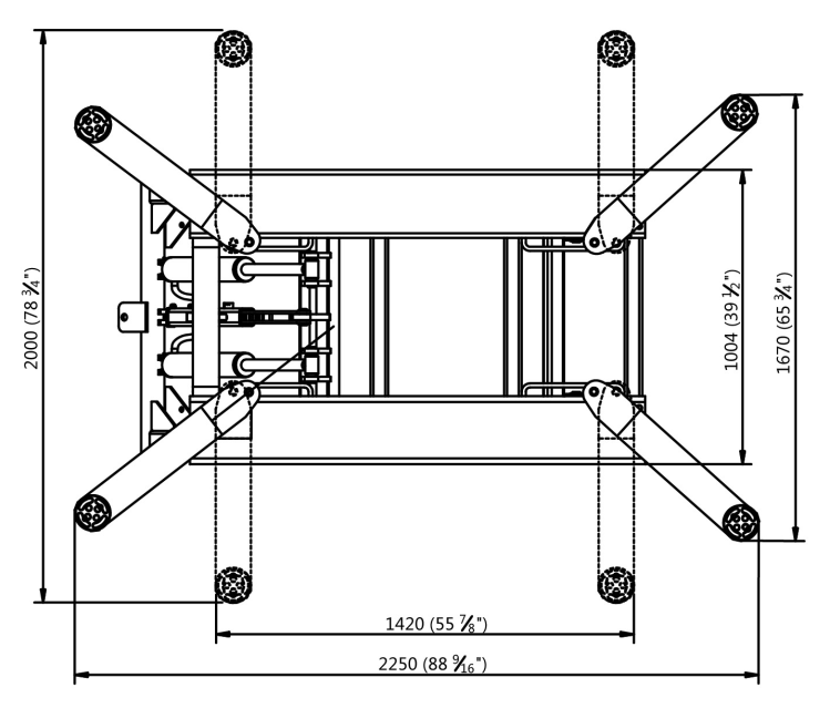 APlusLift 6,600LB Portable Mid-Rise Scissor Lift - HW-SL6600X